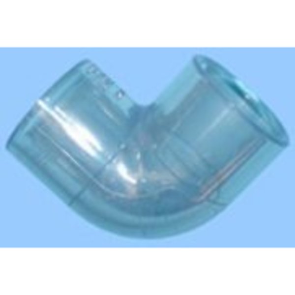 Professional Plastics Clear PVC Schedule 40 90DG ST EL-SLXSL, 406-015L - 1-1/2 Inch (6 Pcs) FITPVCCLELL901.50S40-406015L6